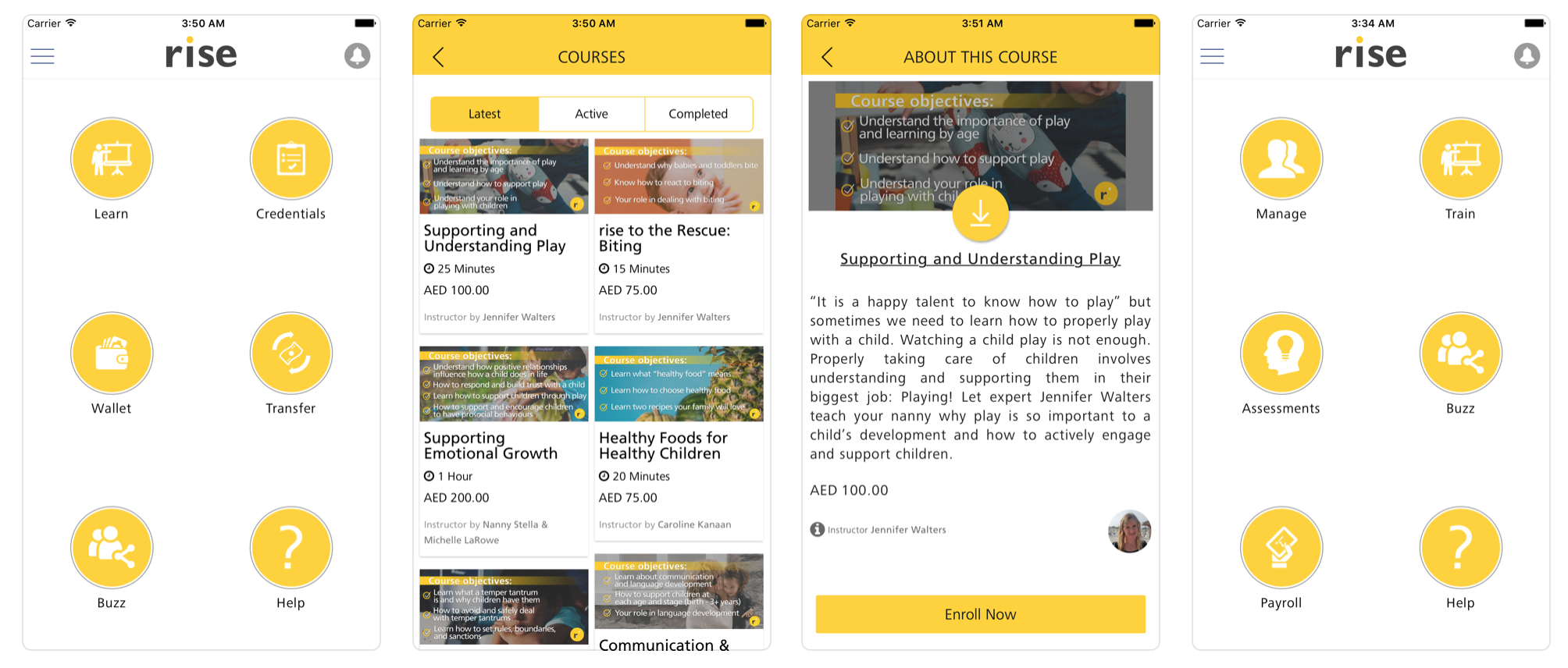 Rise iOS app screenshots, App Store