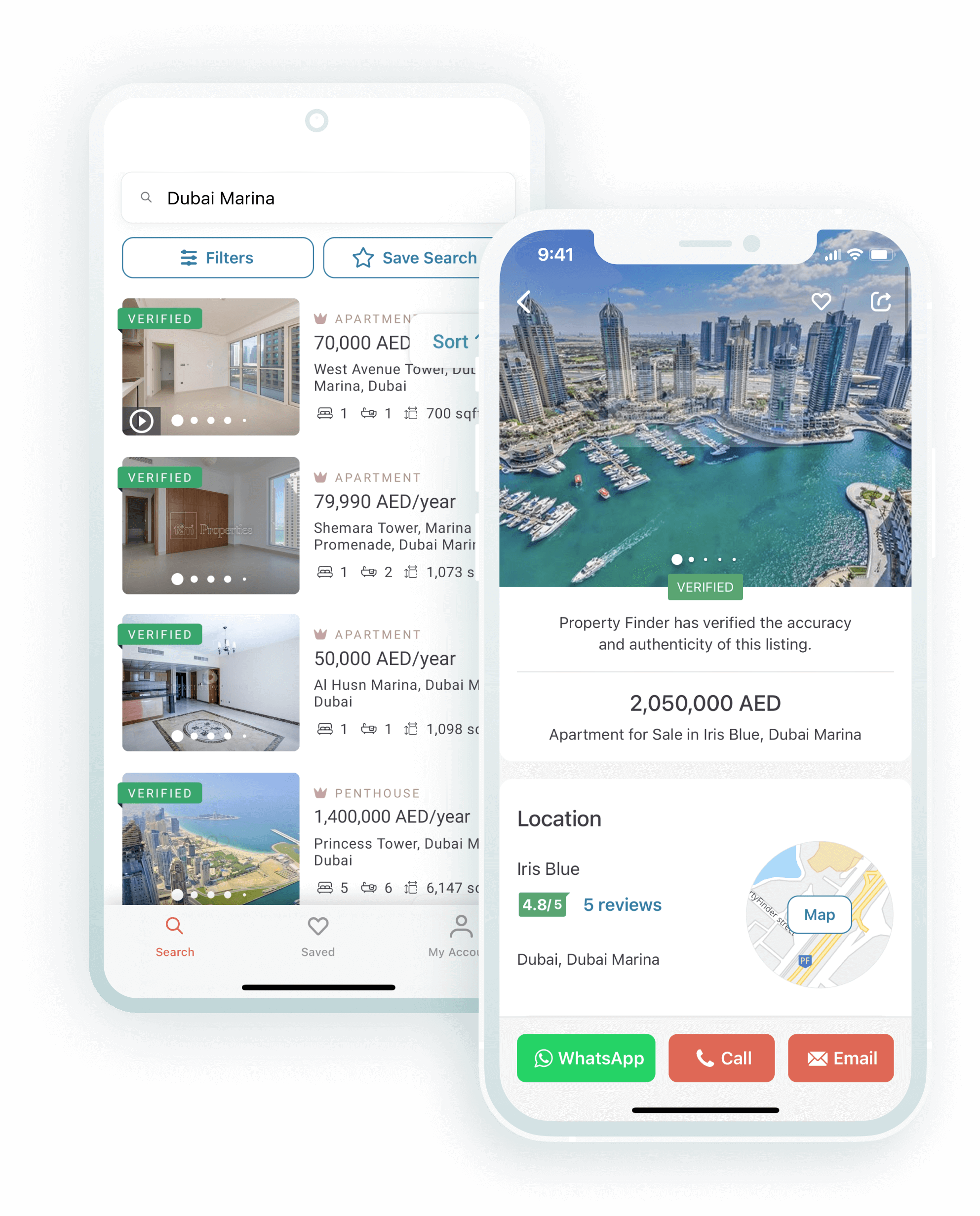 Property Finder mockup, Source: Property Finder