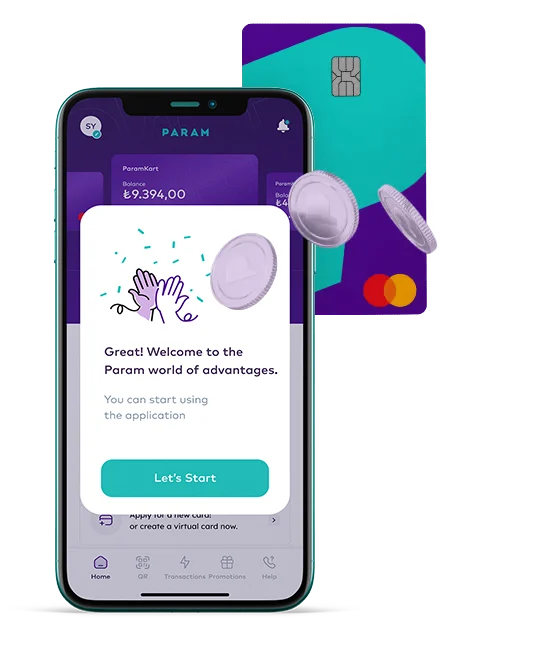 Param app and card, Source: Param